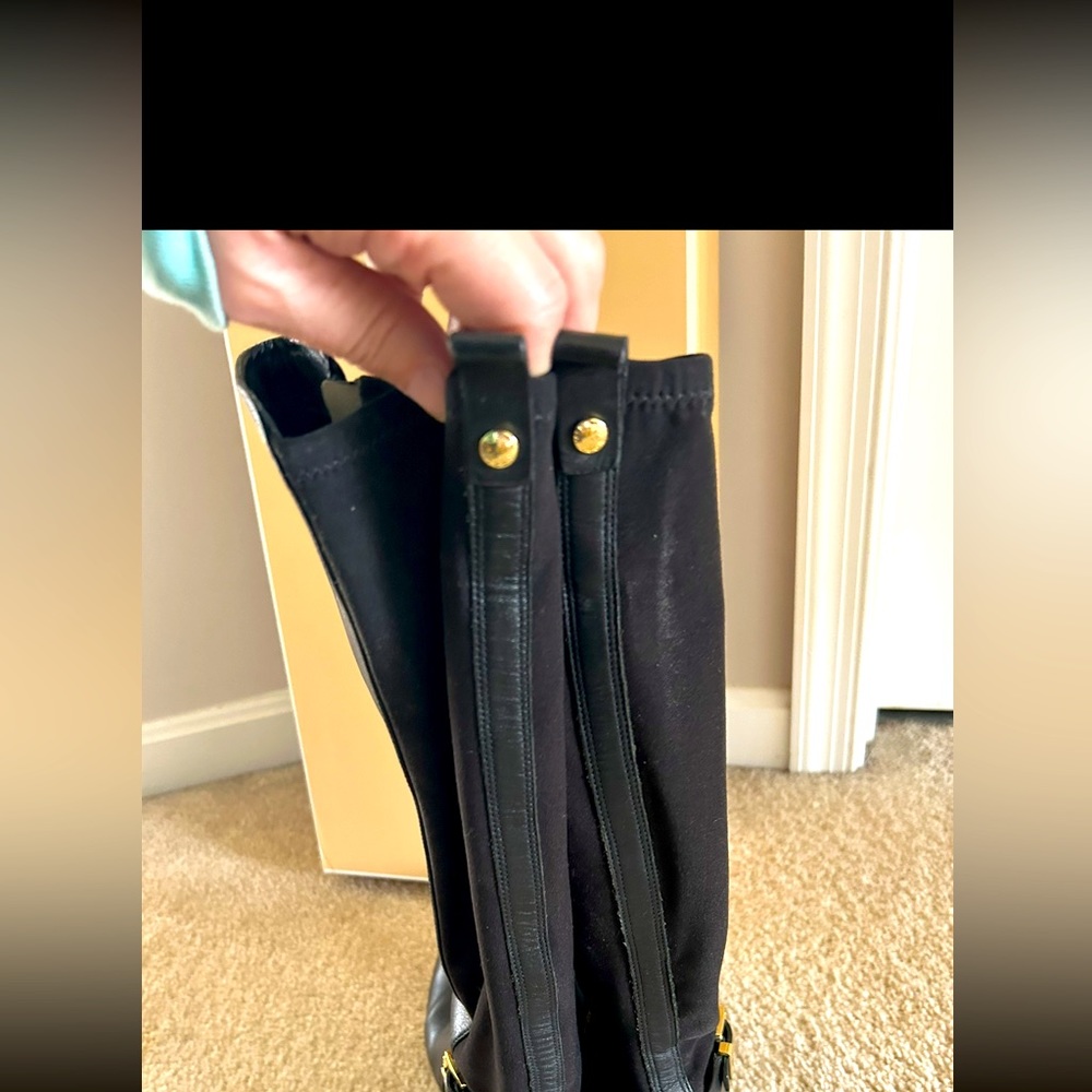 Michael Kors Arley Knee Hi Leather Boots Size 8 - Picture 11 of 14